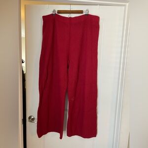 GAP Wide Leg Red Knit Lounge Pants